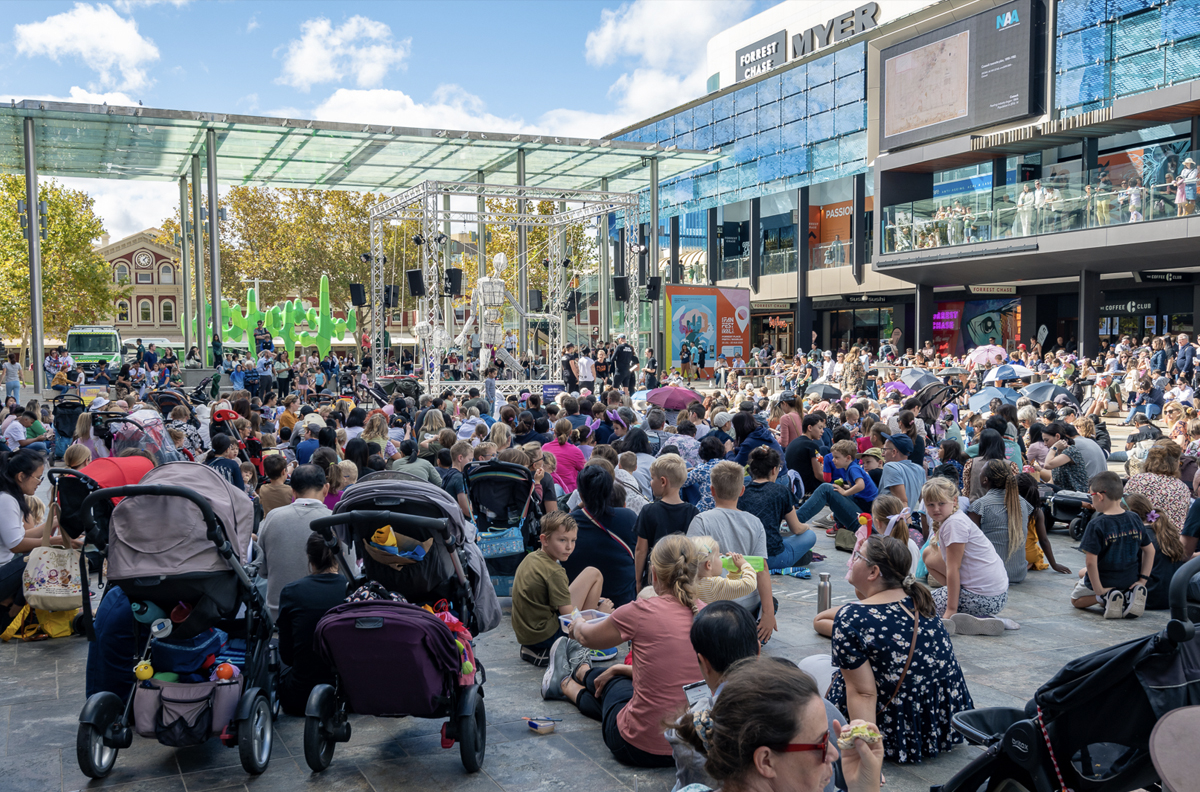 Puppets in the City Lights Up Perth Spare Parts Puppet Theatre